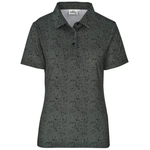 Ladies Flexxion Golf Shirt Olive Front